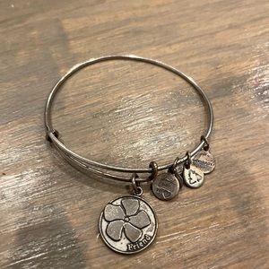 Alex and Ani Silver Friend Charm Bangle